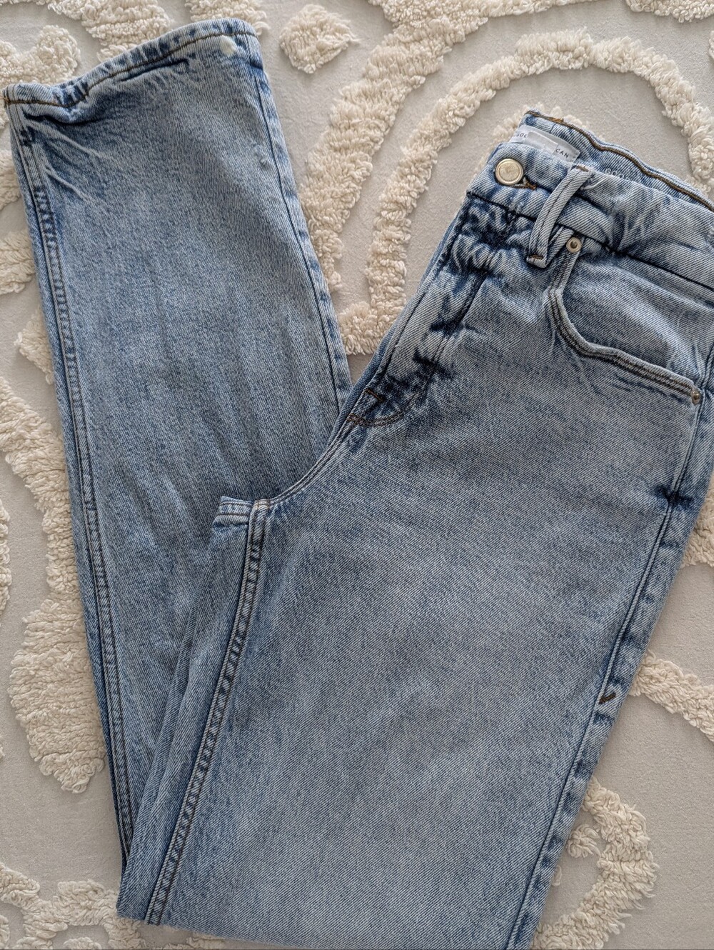 Good American Good Icon Straight Jeans Distressed Size 6 / 28 - Picture 2 of 14